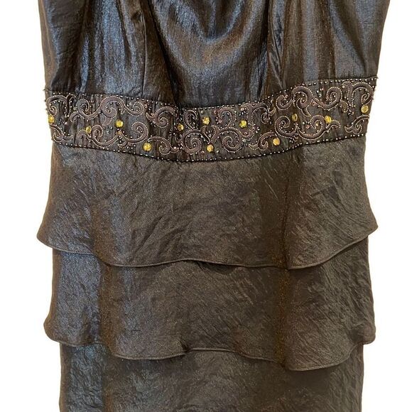 R&M Richards Blue beaded party dress with jacket Sz.18 NWT Vintage - Picture 3 of 12